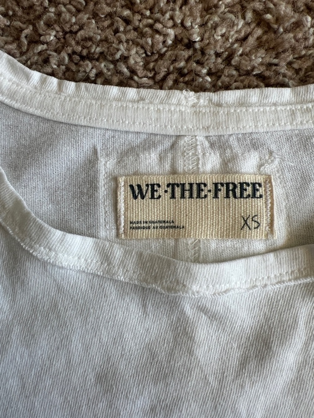 We The Free Ivory Ruffle-Hem Short Sleeve Tee - Picture 2 of 5
